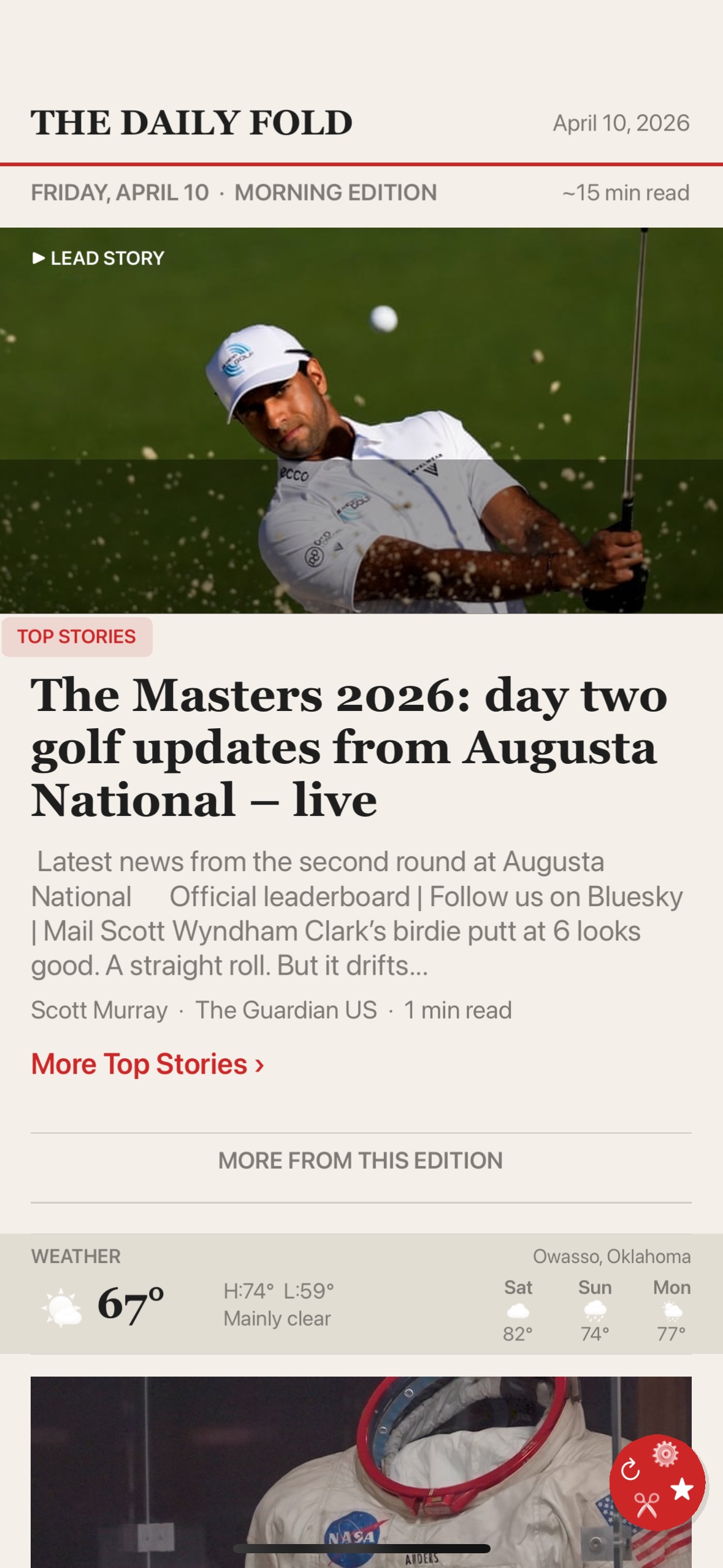 The Daily Fold front page